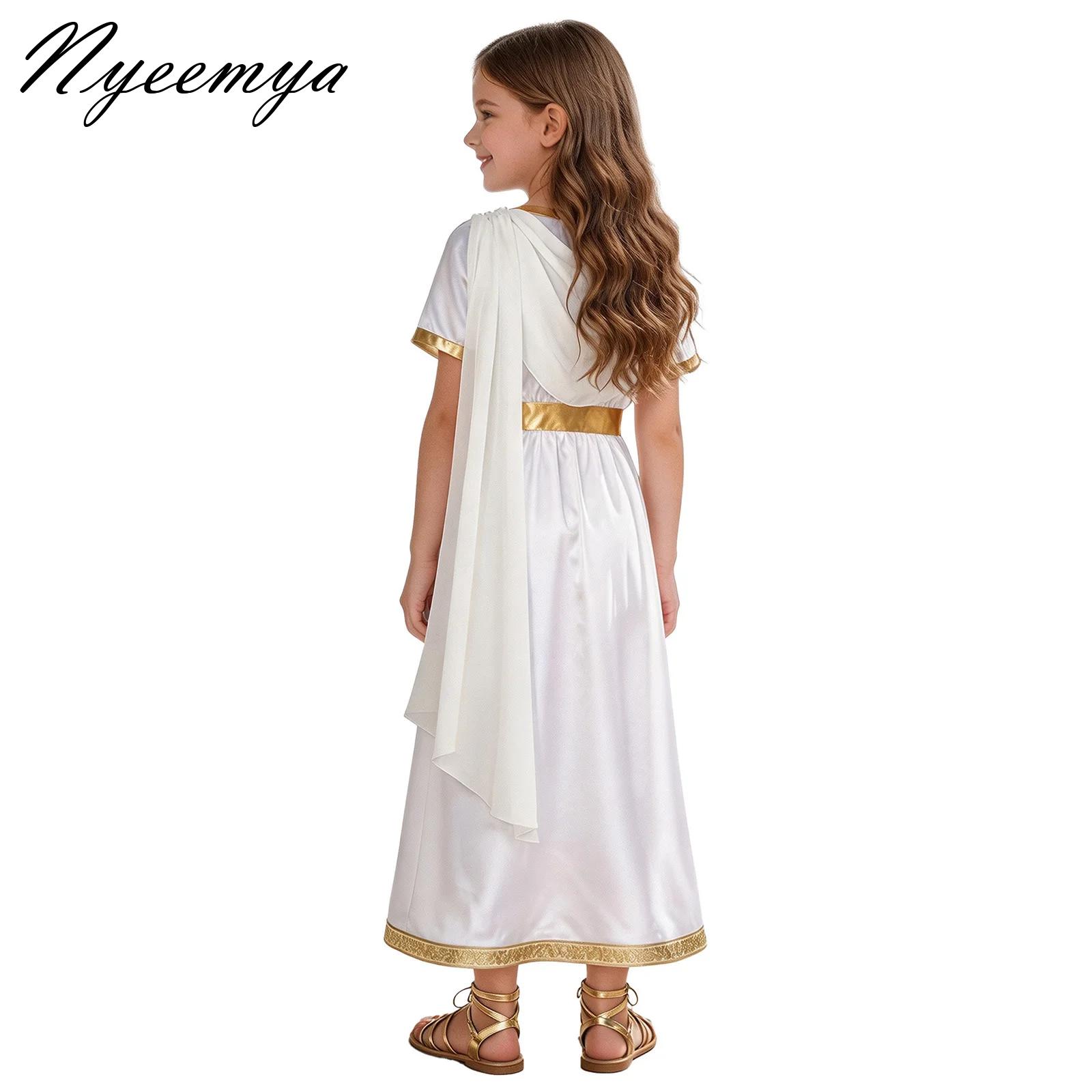 Dresses - Girls Ancient Greek Princess Dress Draped