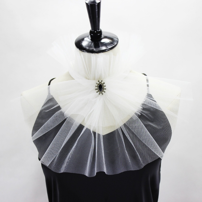 Dresses - Vintage Court Style Stand Collar Tulle