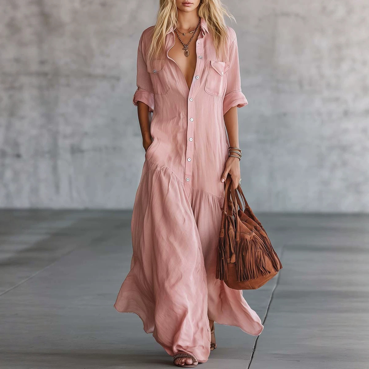 2026 Women's Summer Cotton Lin - Casual Loose Linen Shirt Dress review and price