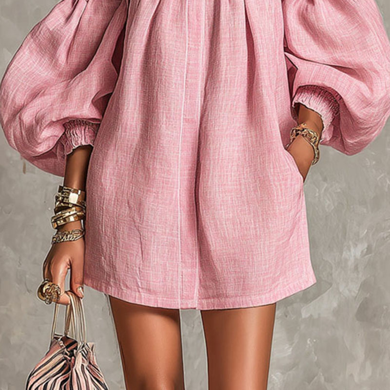 Women's Solid Off Shoulder New - Off Shoulder Puff Sleeve Sundress review and price