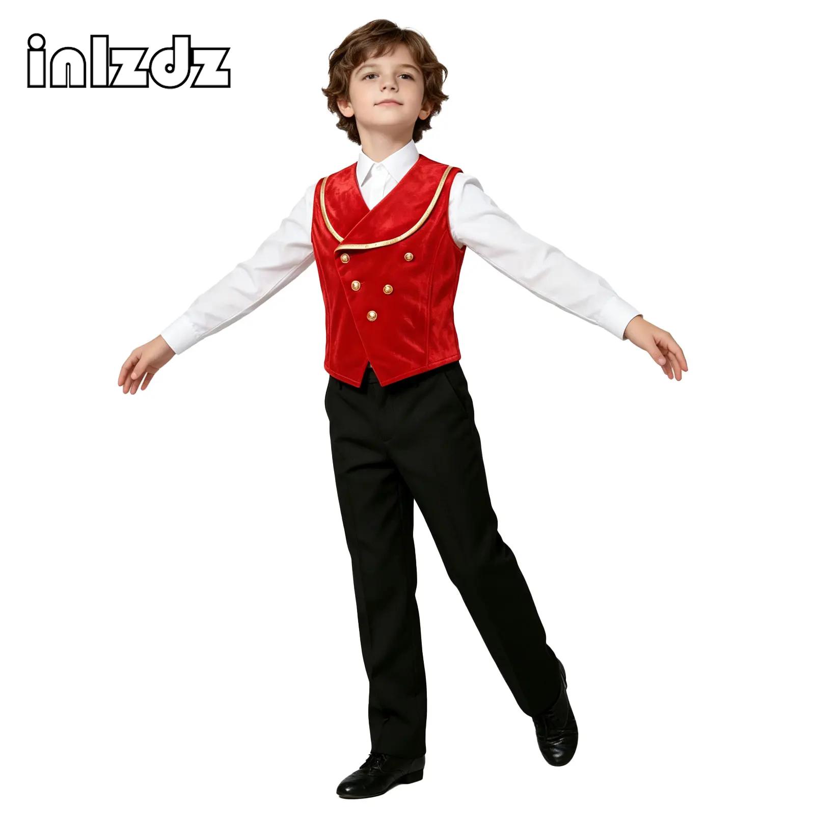 Kids Boys Medieval Velvet Vest - Dresses review and price