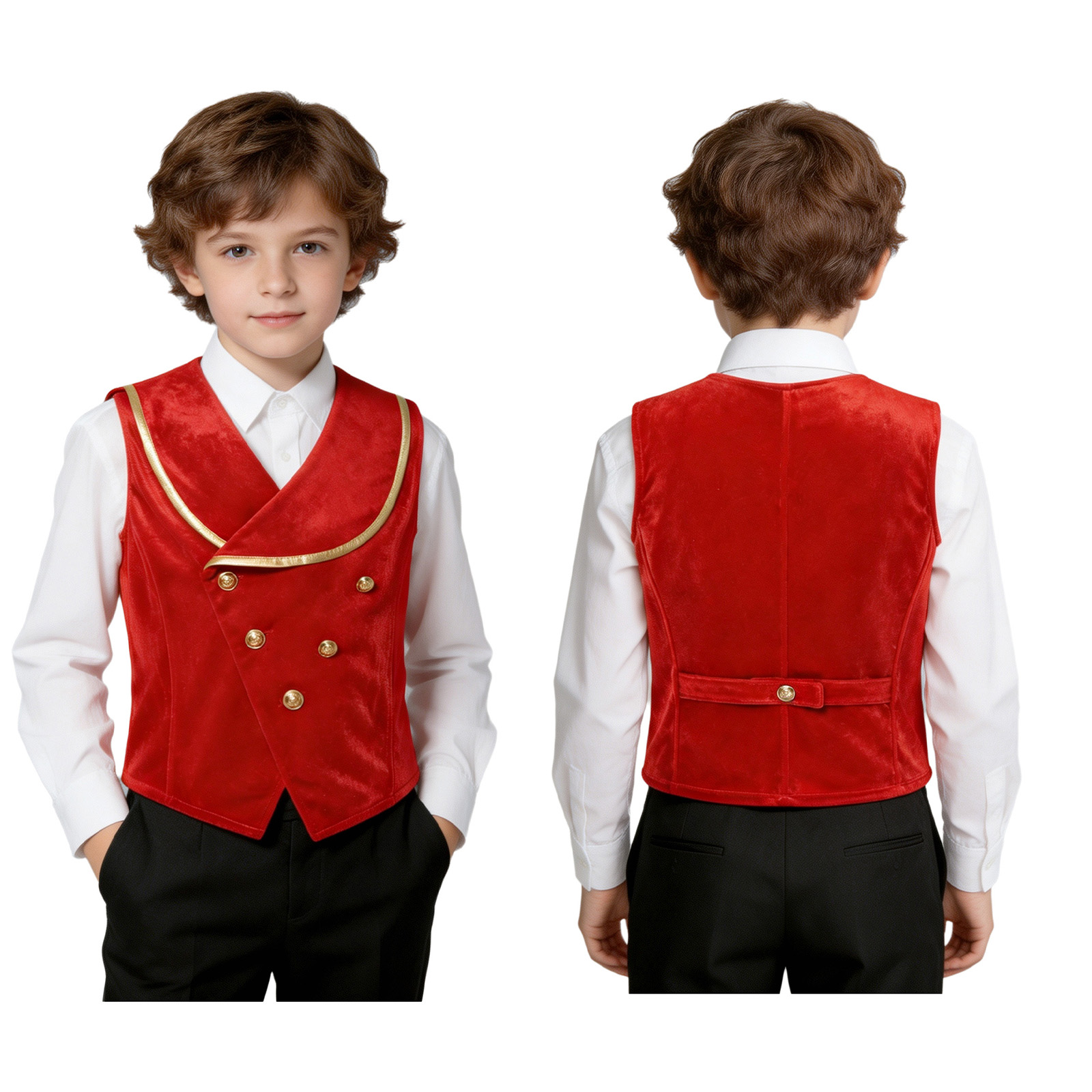Kids Boys Medieval Velvet Vest - Dresses review and price
