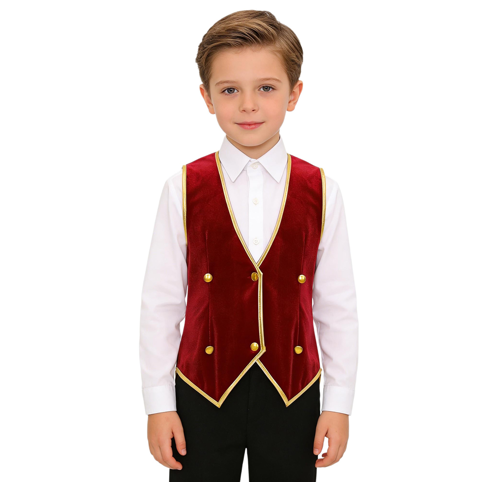 Kids Boys Medieval Velvet Vest - Dresses review and price