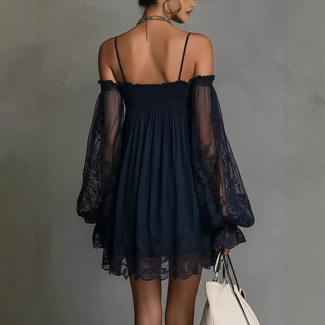 Off Shoulder Lace Mini Dress S - Off Shoulder Puff Sleeve Sundress review and price