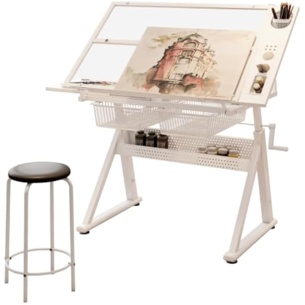 Adjustable Drafting Desk with  - Tops review and price