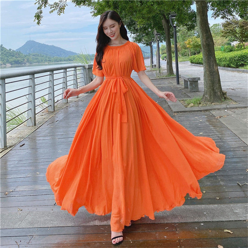 2023 New Women Summer Dress La - French Vintage Floral Midi Dress review and price