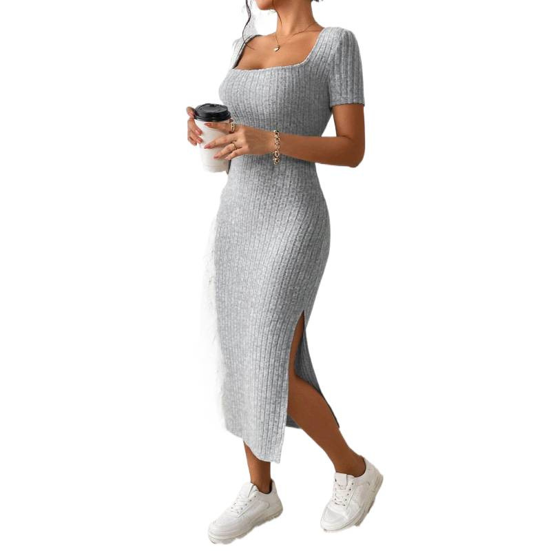 Ropa Para Mujer Vintage Ribbed - Bodycon Long Sleeve Ribbed Dress review and price
