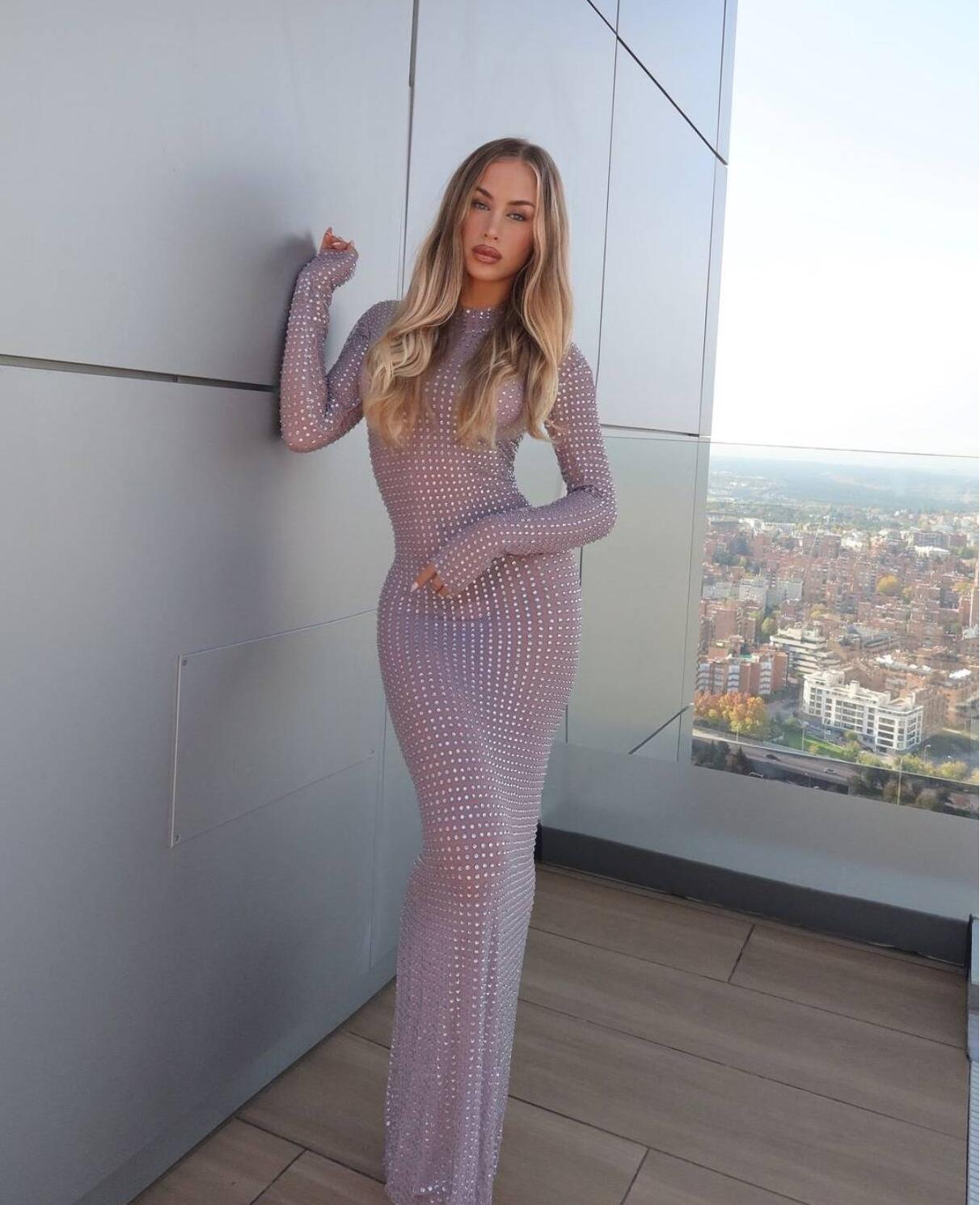 2025 New Transparent Photo Sho - Sparkly Rhinestone Club Party Dress review and price