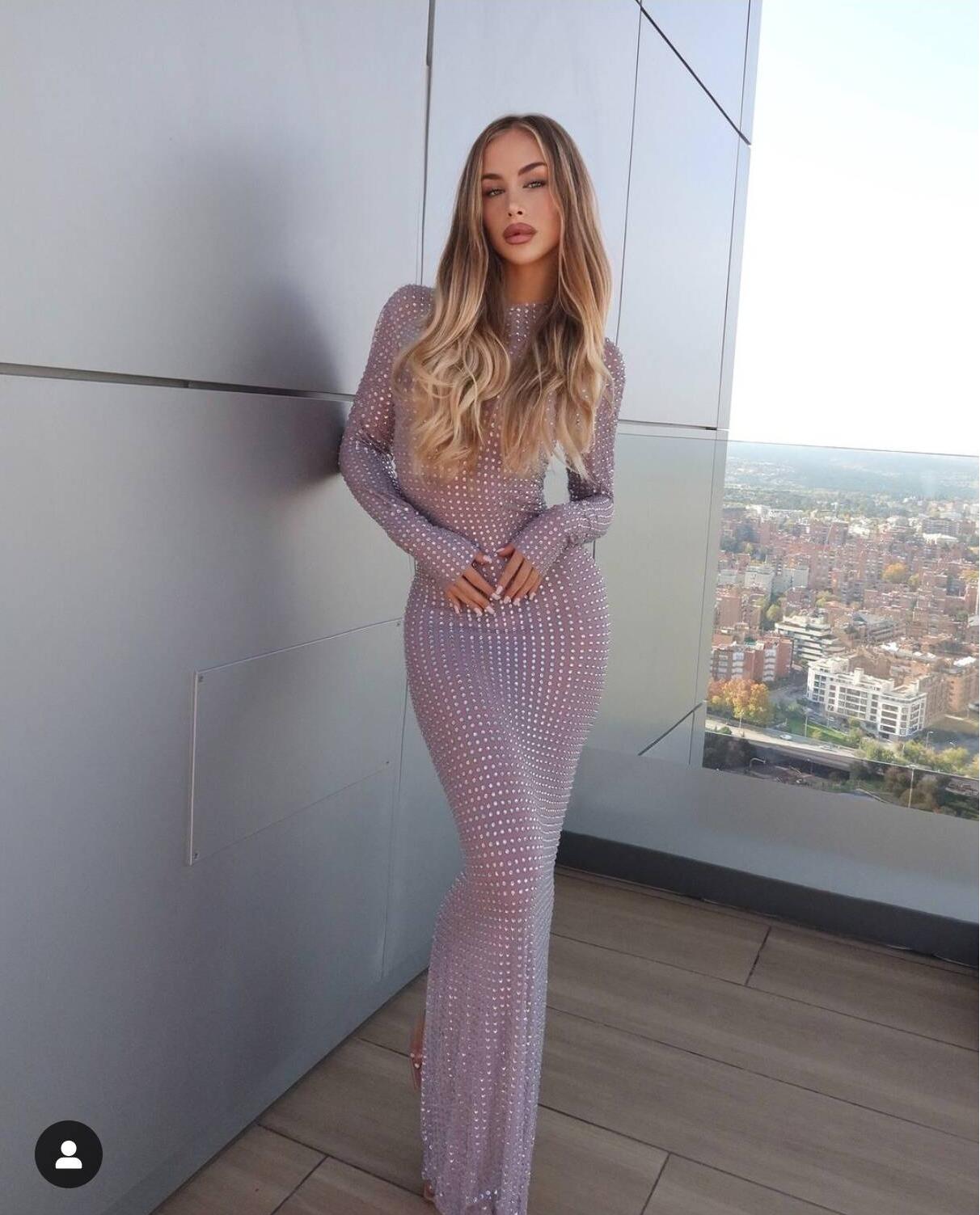 2025 New Transparent Photo Sho - Sparkly Rhinestone Club Party Dress review and price