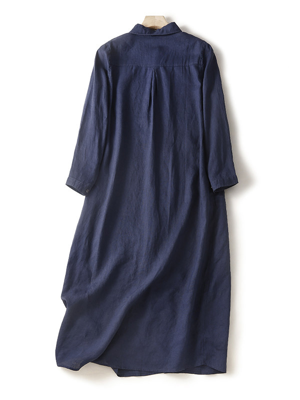 Casual Cotton Linen Loose Shir - Casual Loose Linen Shirt Dress review and price