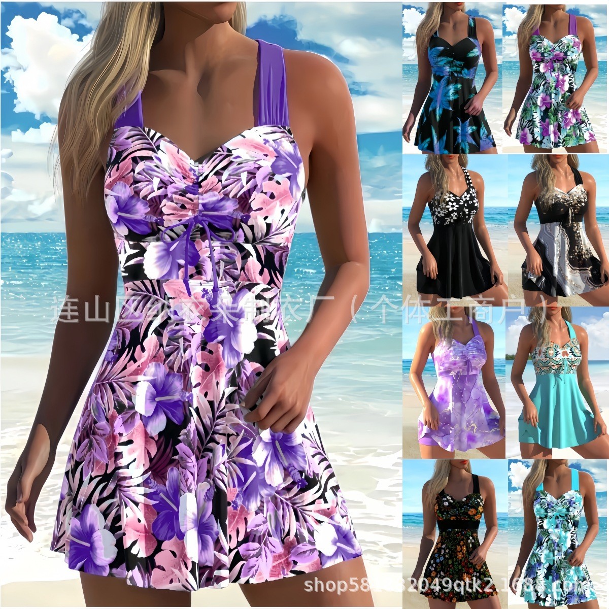 Woman Tankini Floral Print Sle - Tops review and price