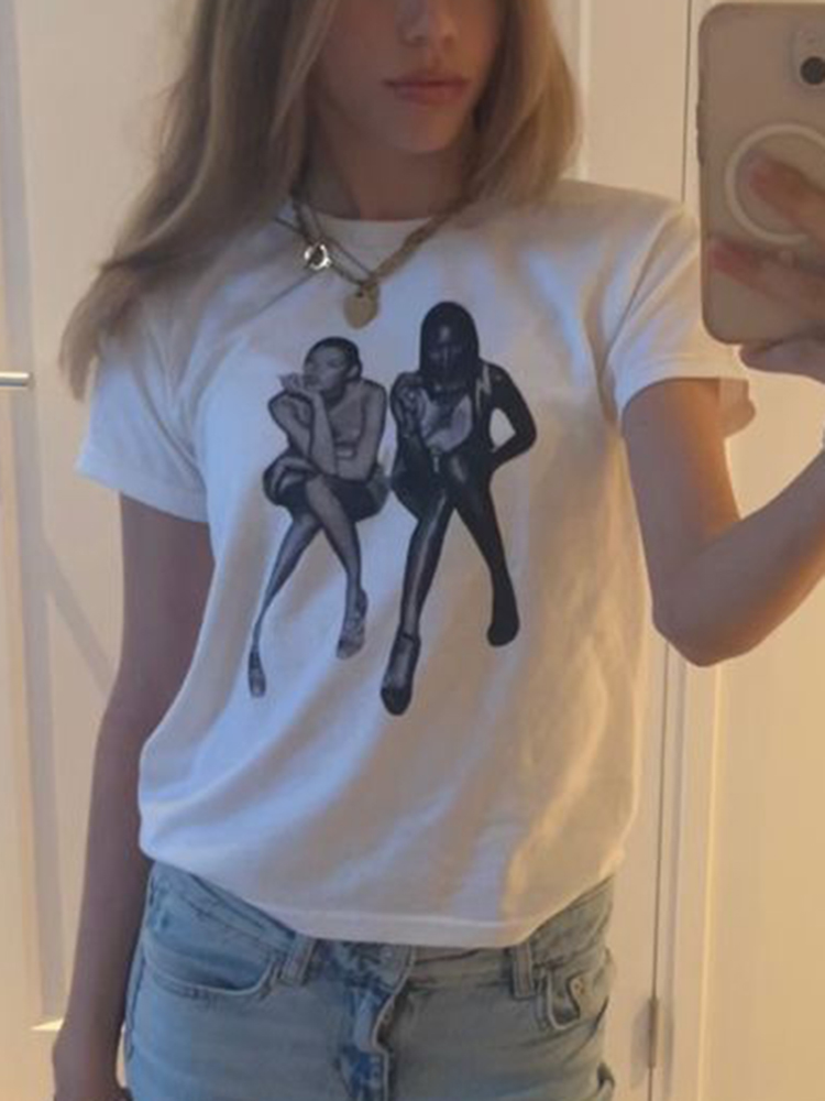 Aesthetic Summer Baby Tee Stre - Y2K Graphic Baby Tee Crop review and price