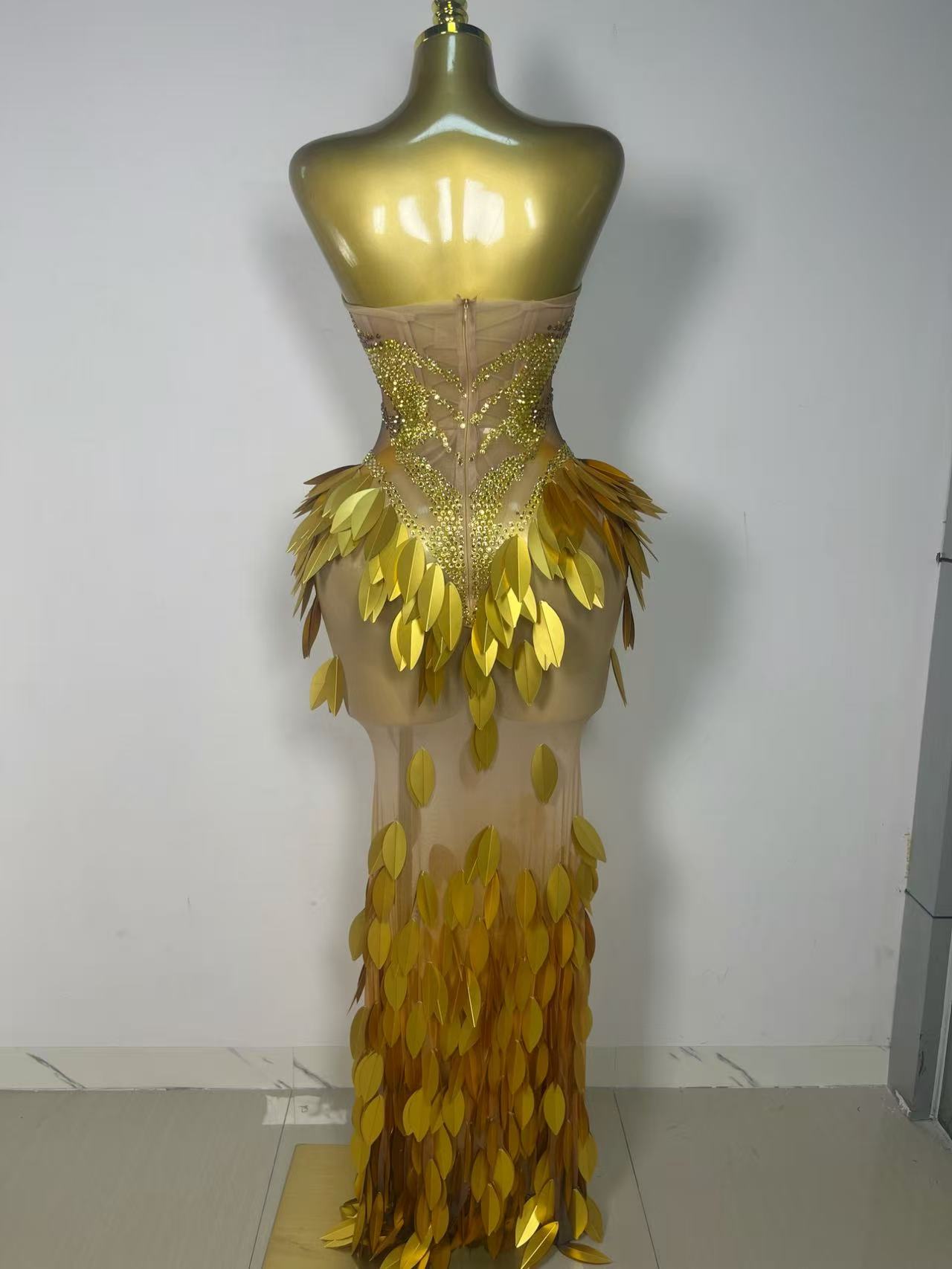 Sparkly Gold Rhinestone Sequin - Sparkly Rhinestone Club Party Dress review and price