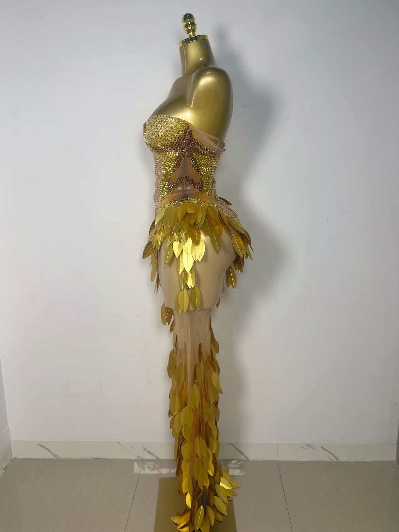Sparkly Gold Rhinestone Sequin - Sparkly Rhinestone Club Party Dress review and price